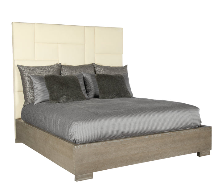 Mosaic Upholstered King Panel Bed