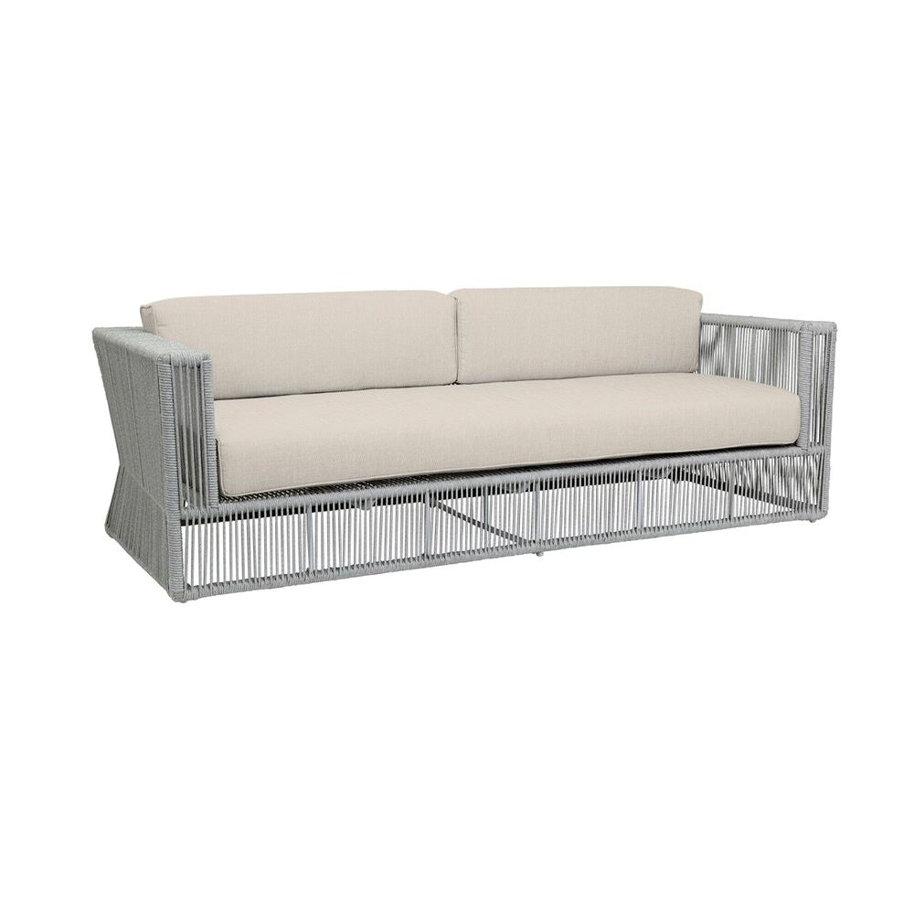 Outdoor Sofas and Sectionals Miami Sofa in Echo Ash w/ Self Welt