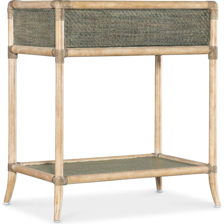 Retreat Pole Rattan Bedside Table - Greens