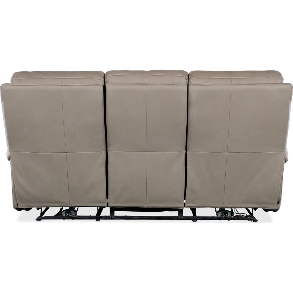 Bishop Sofa with Power Recline & Power Headrest - Grey