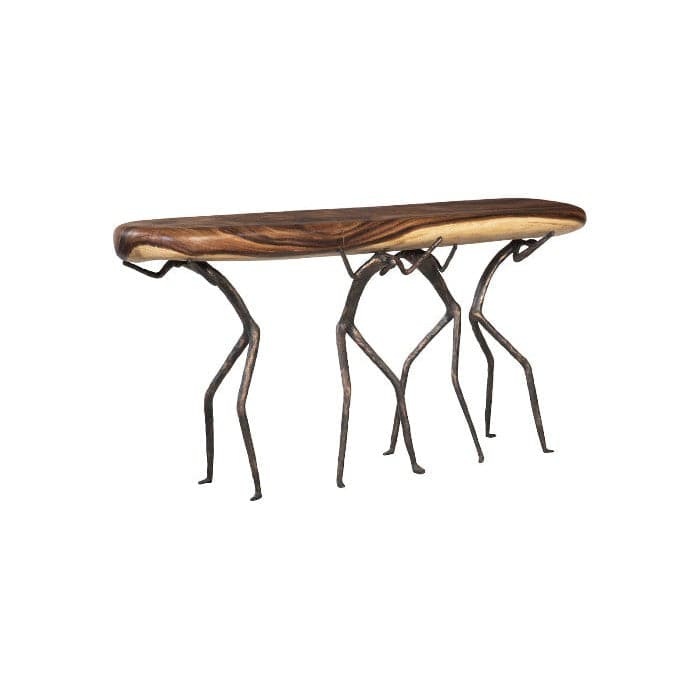 Atlas Console Table - Metal-Phillips Collection-PHIL-TH106036-Console TablesNatural-Oval-8-France and Son