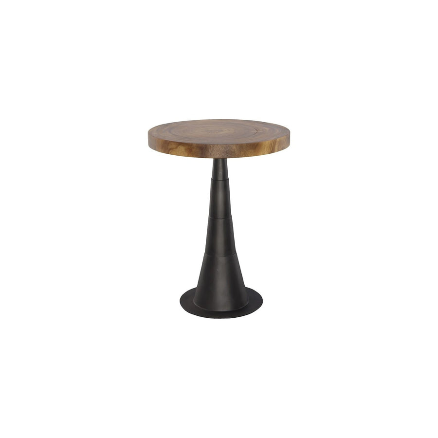 Chuleta Bar Table - Iron Base - Natural-Phillips Collection-PHIL-TH110311-Outdoor Bar Tables-1-France and Son