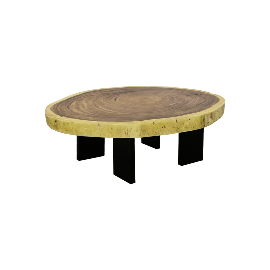 Floating Coffee Table With Black Legs - Natural-Phillips Collection-PHIL-TH113103-Coffee Tables-1-France and Son