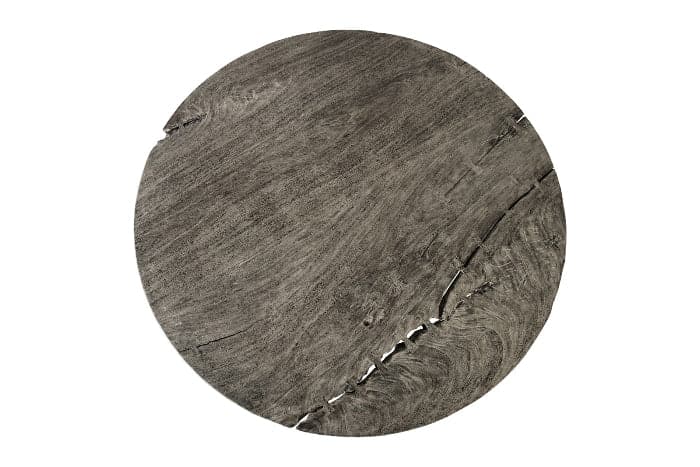 Chuleta Round Dining Table on Stainless Steel Base Gray Stone-Phillips Collection-PHIL-TH86250-Dining Tables-3-France and Son