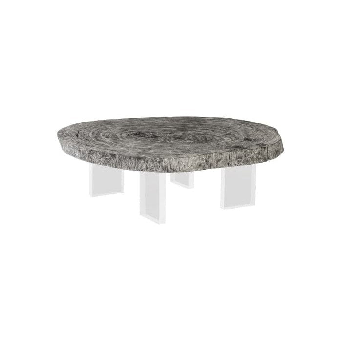 Floating Coffee Table on Acrylic Legs Gray Stone, Size Varies-Phillips Collection-PHIL-TH97528-Coffee Tables-2-France and Son