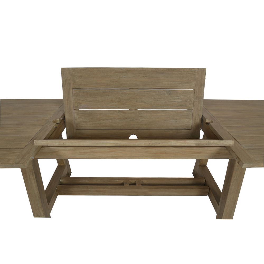 Outdoor Dining Tables Coastal Teak Dining Table with Leaf Extension