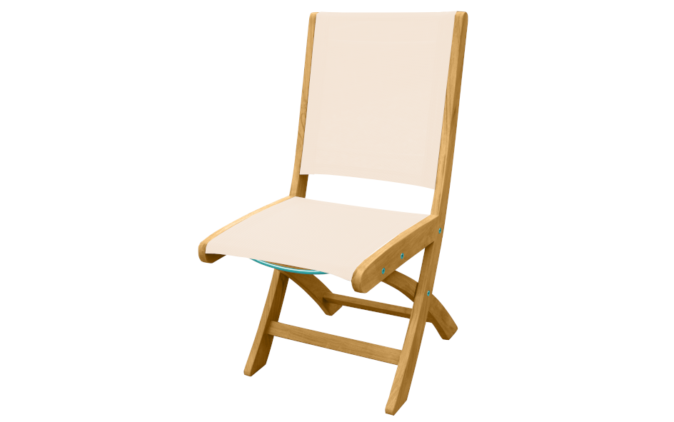 Riviera Folding Side Chair-Three Birds Casual Outdoor-Three-RV15-KH-Lounge ChairsKhaki-2-France and Son