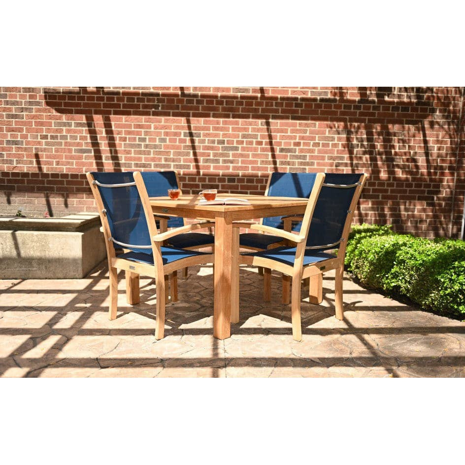 Riviera Stacking Sling Armchair-Three Birds Casual Outdoor-Threeb-RV07N-BL-Dining Chairs-2-France and Son