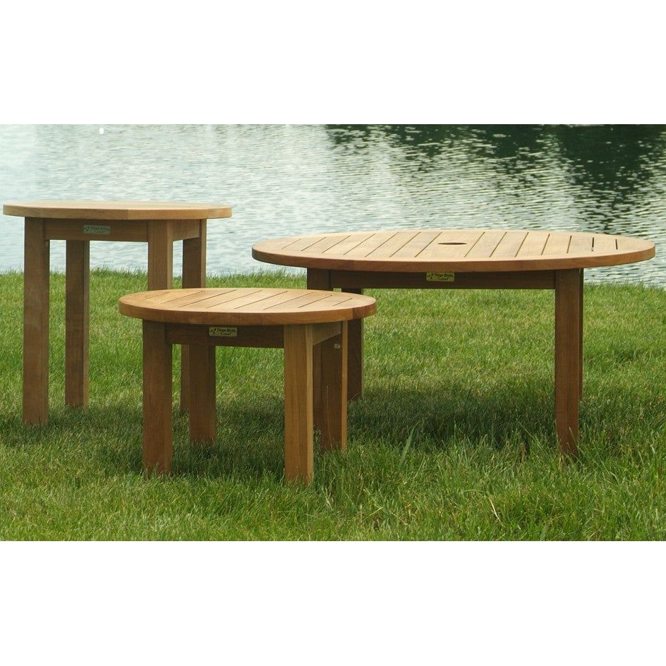 Canterbury Round Coffee Table-Three Birds Casual Outdoor-Threeb-CT36-Outdoor Coffee Tables-2-France and Son