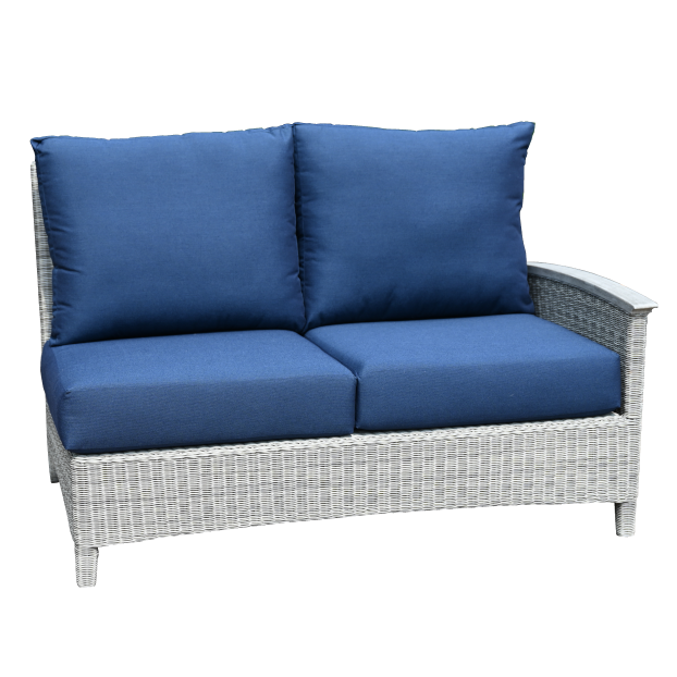 Bella Deep Seating Sectional Facing Settee-Three Birds Casual Outdoor-Threeb-BE35G-Outdoor SectionalsGrey - Right-4-France and Son