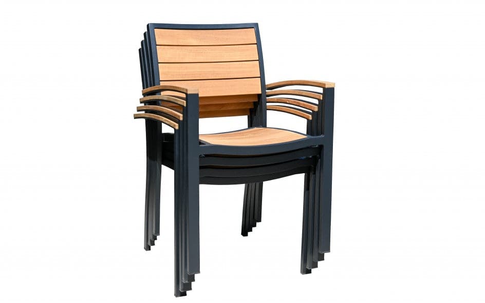 SoHo Stacking Armchair-Three Birds Casual Outdoor-Threeb-SH07-B-Outdoor Dining ChairsBlack-3-France and Son