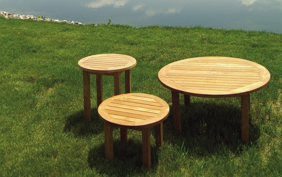 Canterbury Round Side Table - 20"-Three Birds Casual Outdoor-Threeb-CT20L-Outdoor Side TablesLow-2-France and Son