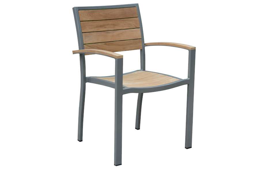 SoHo Stacking Armchair-Three Birds Casual Outdoor-Threeb-SH07-S-Outdoor Dining ChairsSilver-4-France and Son