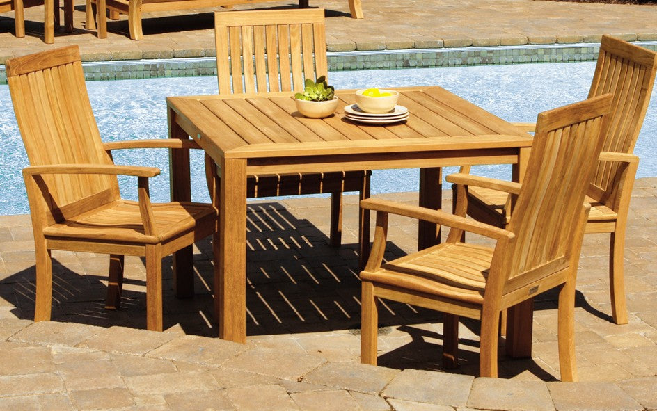 Newport 42" Square Dining Table-Three Birds Casual Outdoor-Threeb-NP42DN-Outdoor Dining Tables-2-France and Son