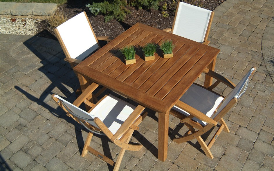 Newport 42" Square Dining Table-Three Birds Casual Outdoor-Threeb-NP42DN-Outdoor Dining Tables-3-France and Son