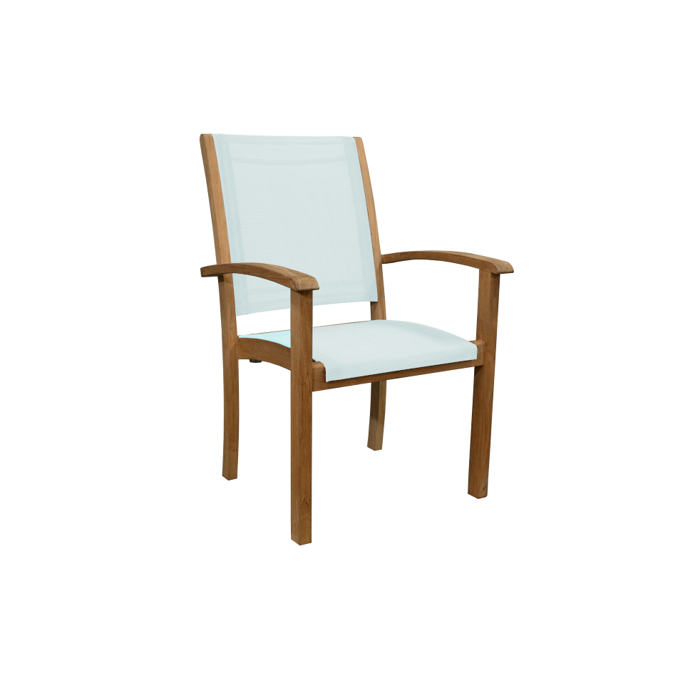 Riviera Stacking Sling Armchair-Three Birds Casual Outdoor-Threeb-RV07N-WH-Dining ChairsWhite-6-France and Son