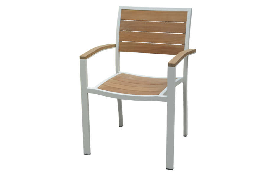 SoHo Stacking Armchair-Three Birds Casual Outdoor-Threeb-SH07-W-Outdoor Dining ChairsWhite-6-France and Son
