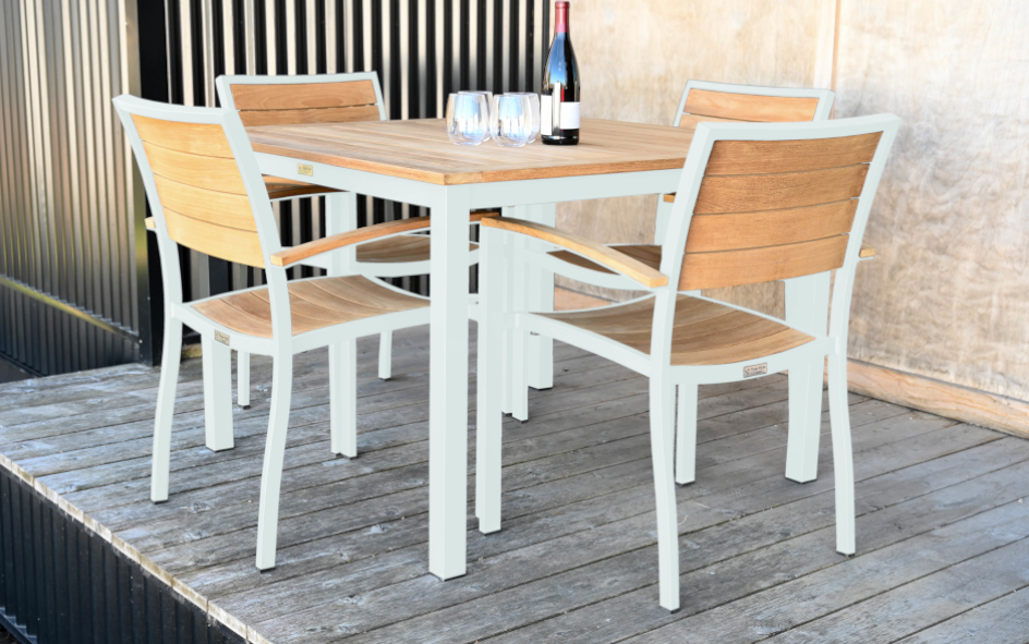SoHo 42" Square Dining Table-Three Birds Casual Outdoor-Threeb-SH42-W-Outdoor Dining TablesWhite-2-France and Son