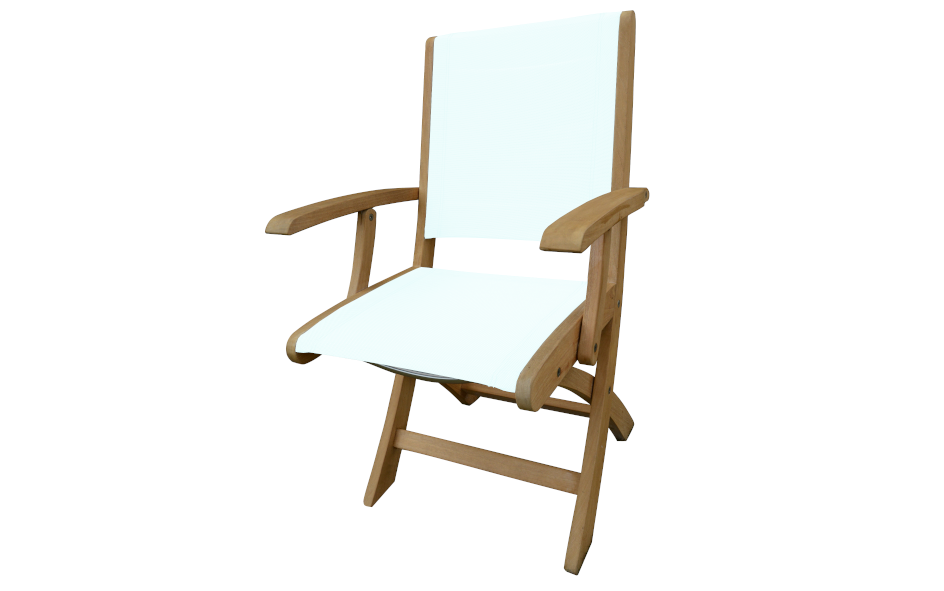 Riviera Folding Armchair-Three Birds Casual Outdoor-Threeb-RV20-WH-Outdoor Dining TablesWhite-4-France and Son