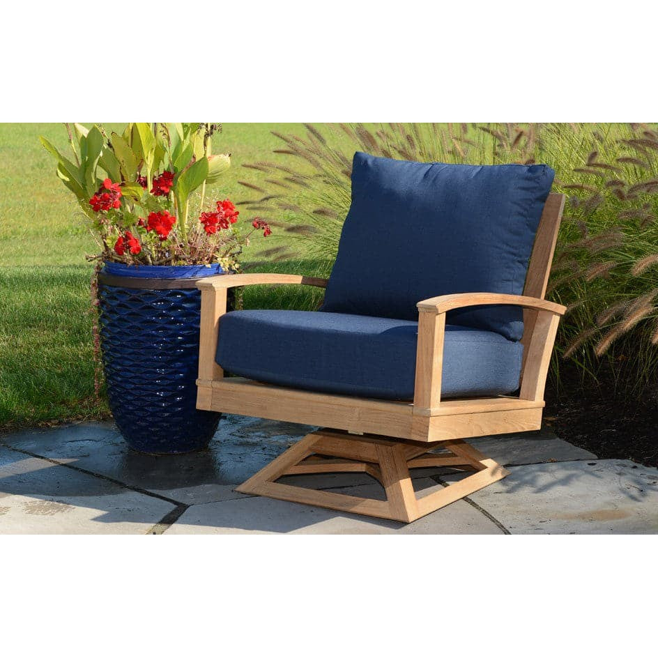 St. Lucia Swivel Chair-Three Birds Casual Outdoor-Threeb-SL50S-Outdoor Lounge Chairs-2-France and Son