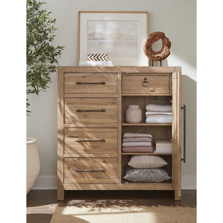 Sideboards & Credenzas Vineyard Row Four-Drawer Door Chest - Light Wood