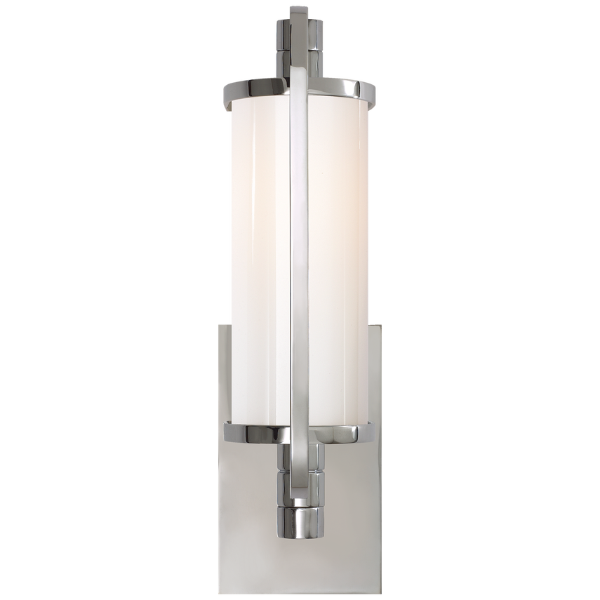 Kelly Pivoting Sconce-Visual Comfort-VISUAL-TOB 2030CH-WG-Wall LightingShort-Chrome/White Glass-6-France and Son