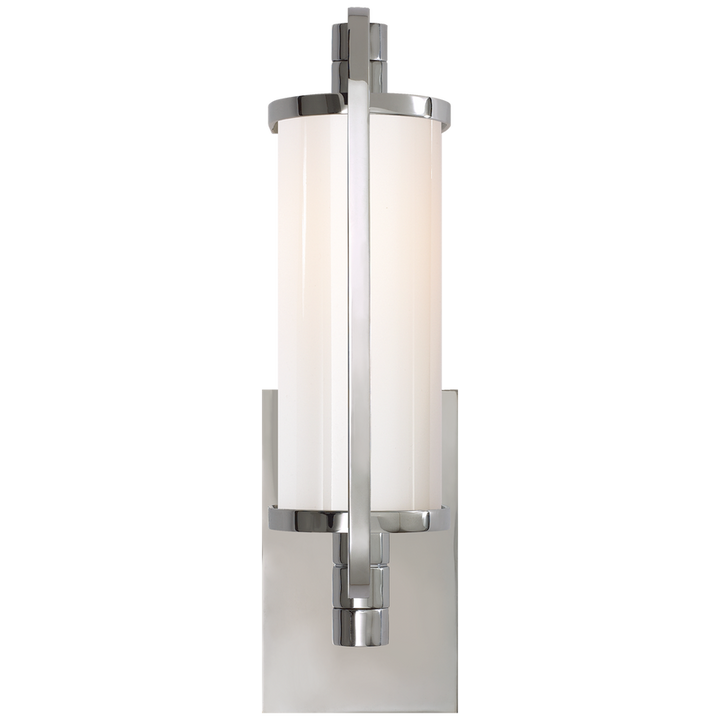 Kelly Pivoting Sconce-Visual Comfort-VISUAL-TOB 2030CH-WG-Wall LightingShort-Chrome/White Glass-6-France and Son