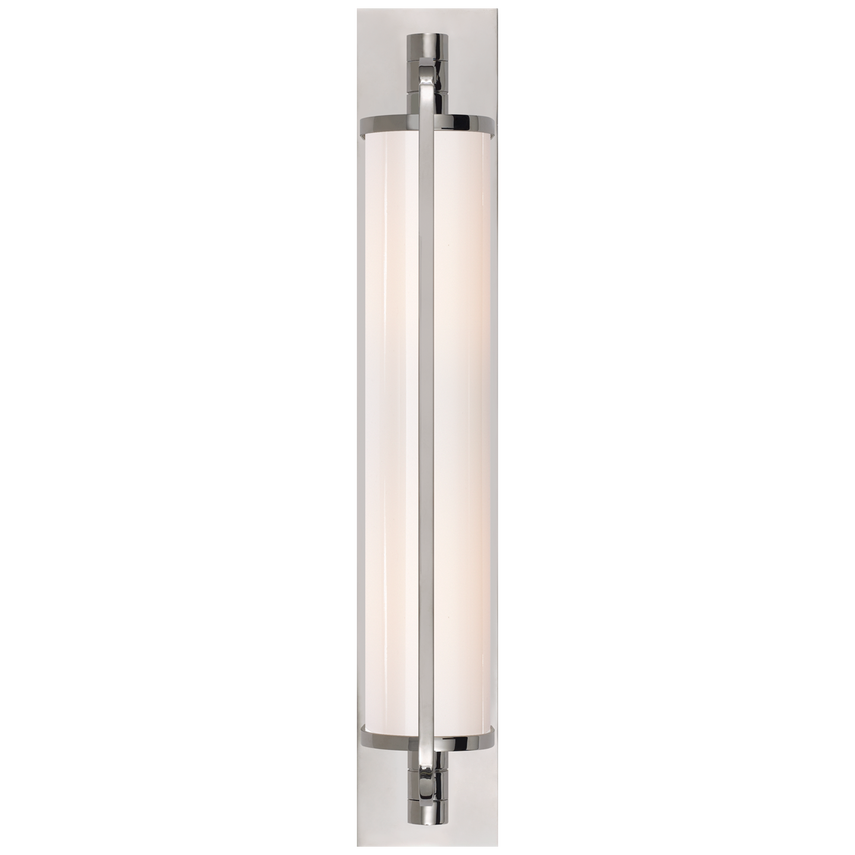 Kelly Tall Pivoting Sconce-Visual Comfort-VISUAL-TOB 2031PN-WG-Wall LightingPolished Nickel/White Glass-4-France and Son