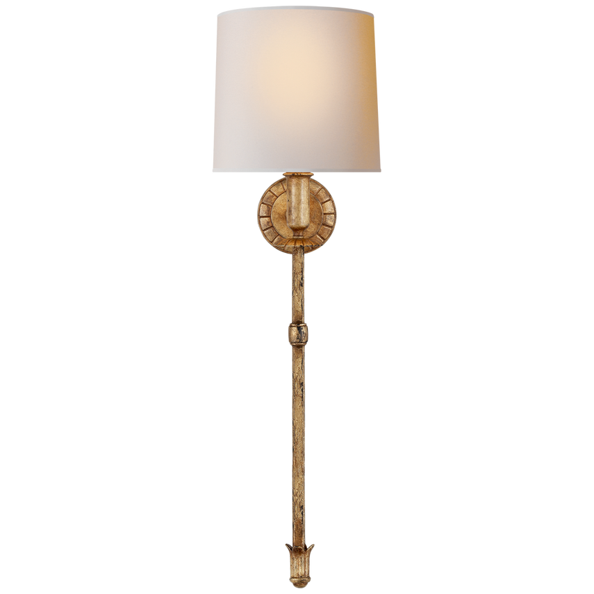 Michael Tail Sconce-Visual Comfort-VISUAL-TOB 2116G-NP-Wall LightingGild-Natural Paper Shade-4-France and Son