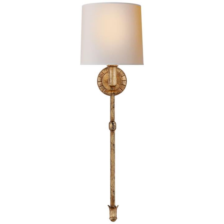 Michael Tail Sconce-Visual Comfort-VISUAL-TOB 2116G-NP-Wall LightingGild-Natural Paper Shade-4-France and Son