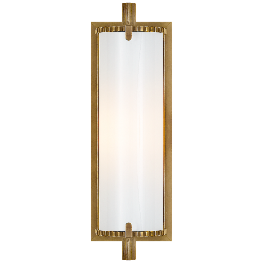 Cally Short Bath Light-Visual Comfort-VISUAL-TOB 2184HAB-WG-Bathroom LightingHand-Rubbed Antique Brass-2-France and Son