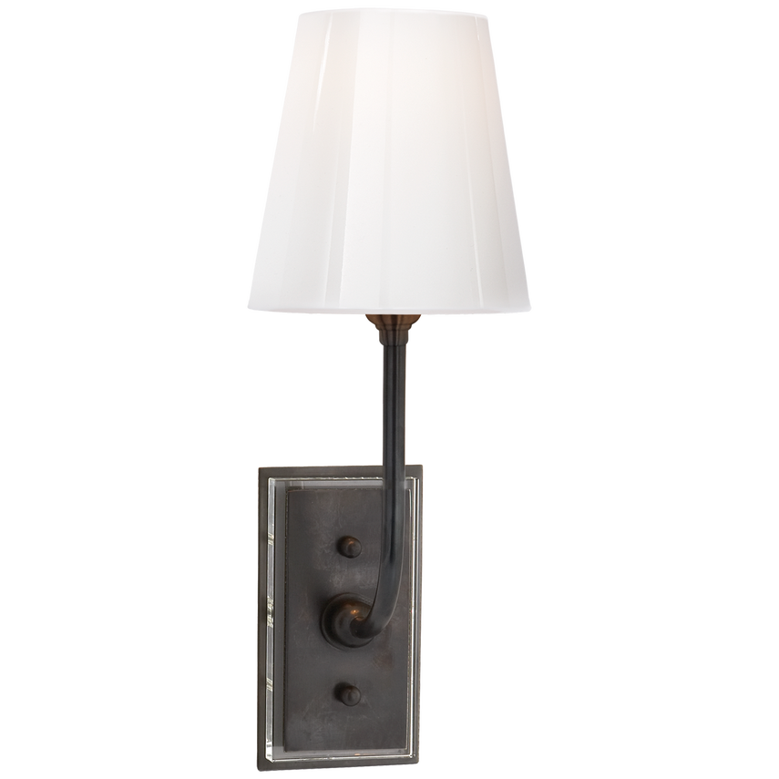 Hilton Sconce-Visual Comfort-VISUAL-TOB 2190BZ-WG-Wall LightingBronze with Crystal Backplate-1-France and Son