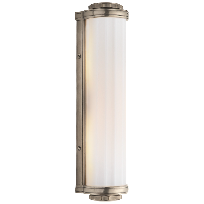 Milly Road Bath Light-Visual Comfort-VISUAL-TOB 2198AN-WG-Bathroom LightingAntique Nickel-White Glass-1-France and Son