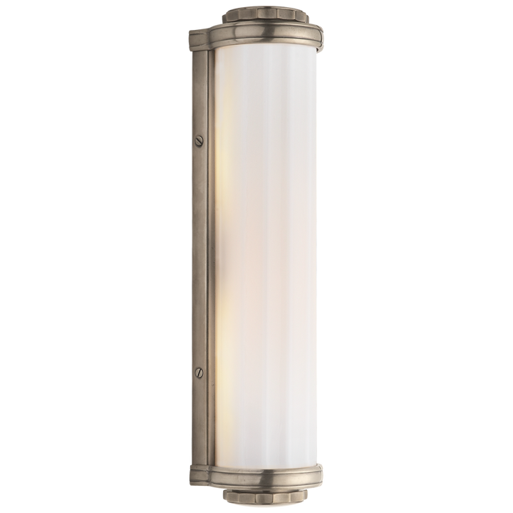 Milly Road Bath Light-Visual Comfort-VISUAL-TOB 2198AN-WG-Bathroom LightingAntique Nickel-White Glass-1-France and Son