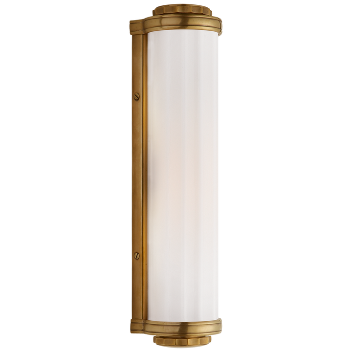 Milly Road Bath Light-Visual Comfort-VISUAL-TOB 2198HAB-WG-Bathroom LightingHand-Rubbed Antique Brass-White Glass-3-France and Son