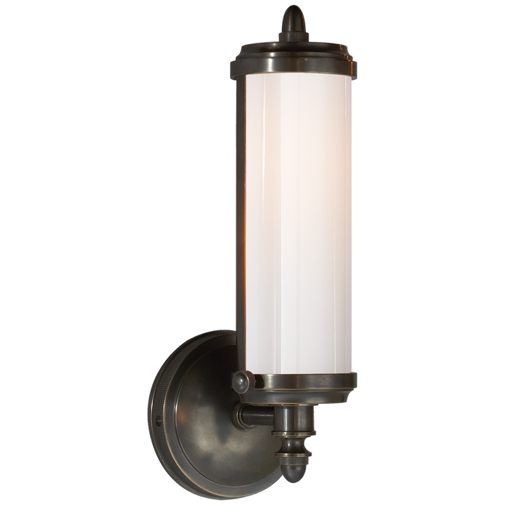 Mercy Single Bath Light-Visual Comfort-VISUAL-TOB 2206BZ-WG-Bathroom LightingBronze-1-France and Son