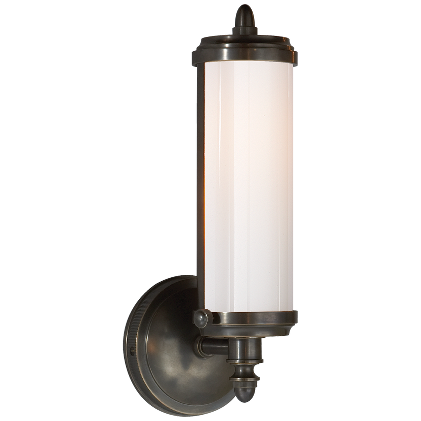 Mercy Single Bath Light-Visual Comfort-VISUAL-TOB 2206BZ-WG-Bathroom LightingBronze-1-France and Son