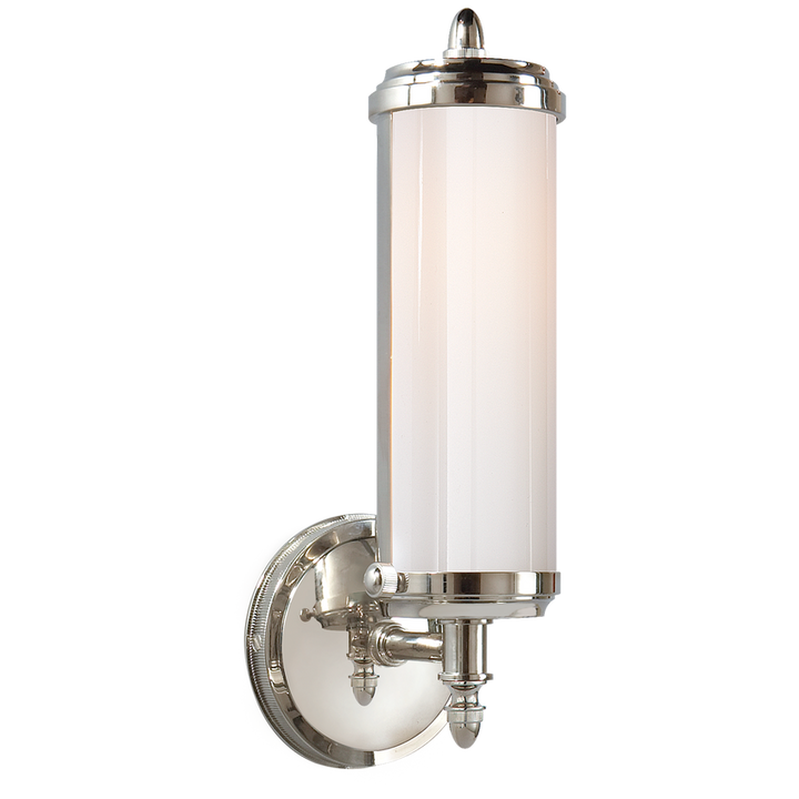 Mercy Single Bath Light-Visual Comfort-VISUAL-TOB 2206CH-WG-Bathroom LightingChrome-2-France and Son