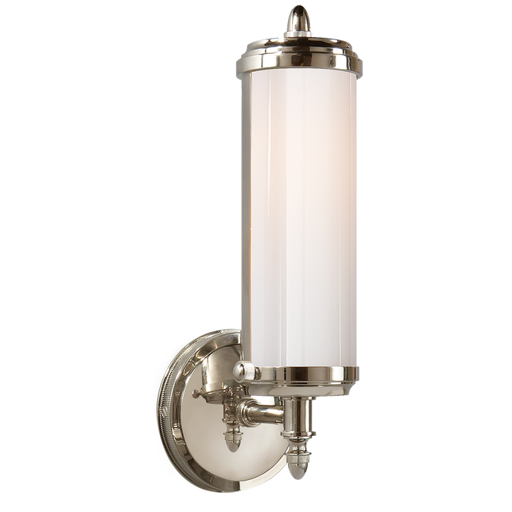 Mercy Single Bath Light-Visual Comfort-VISUAL-TOB 2206PN-WG-Bathroom LightingPolished Nickel-4-France and Son