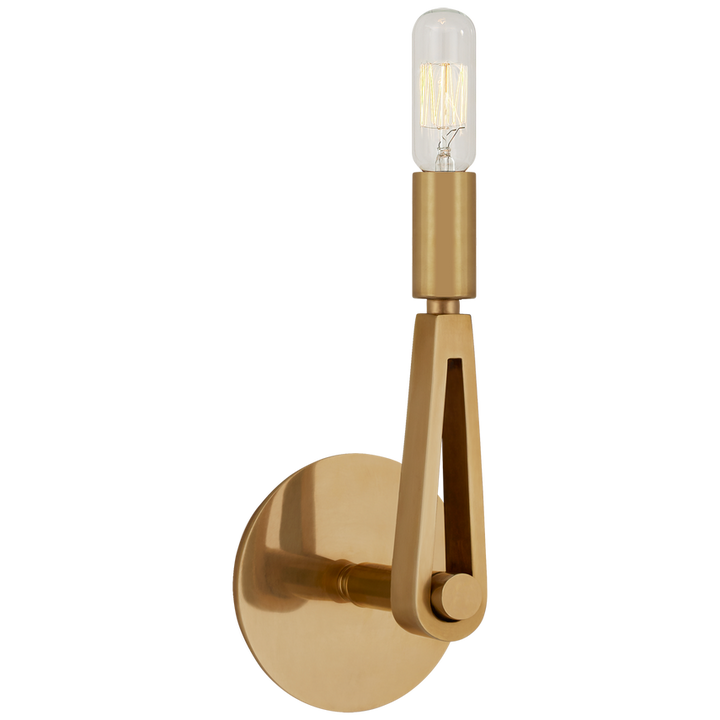 Alphine Single Sconce-Visual Comfort-VISUAL-TOB 2510HAB-Wall LightingHand-Rubbed Antique Brass-No Option-1-France and Son