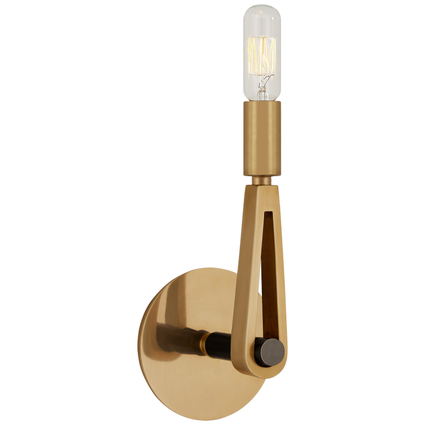 Alphine Single Sconce-Visual Comfort-VISUAL-TOB 2510HAB/BZ-Wall LightingHand-Rubbed Antique Brass And Bronze-No Option-3-France and Son