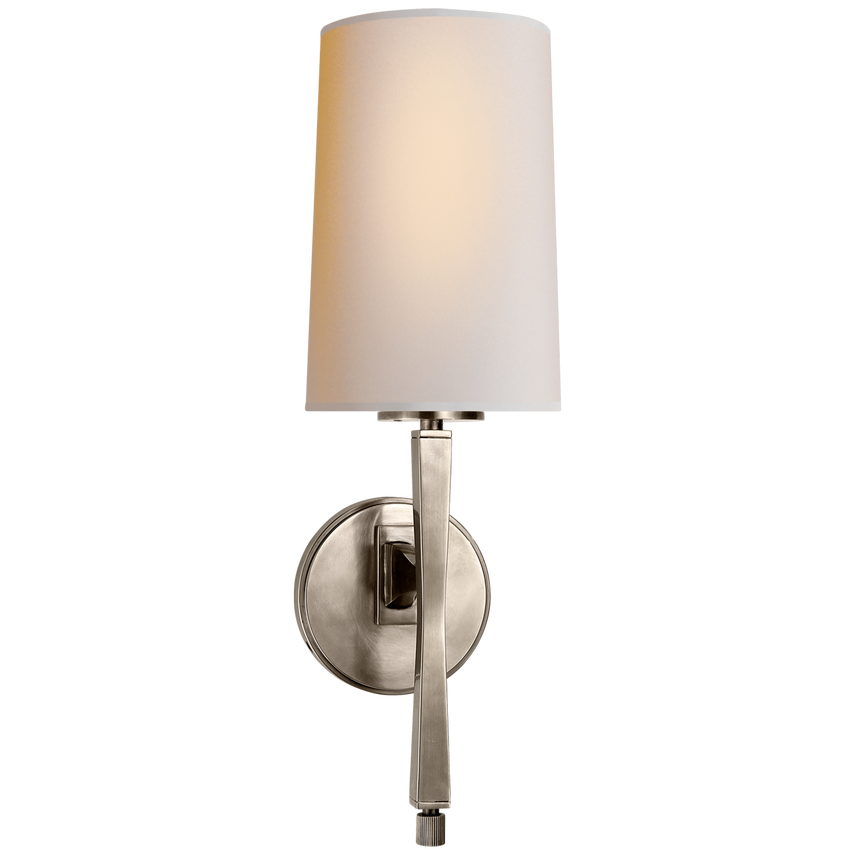 Edbra Scone-Visual Comfort-VISUAL-TOB 2740AN-NP-Wall LightingAntique Nickel-Natural Paper-2-France and Son