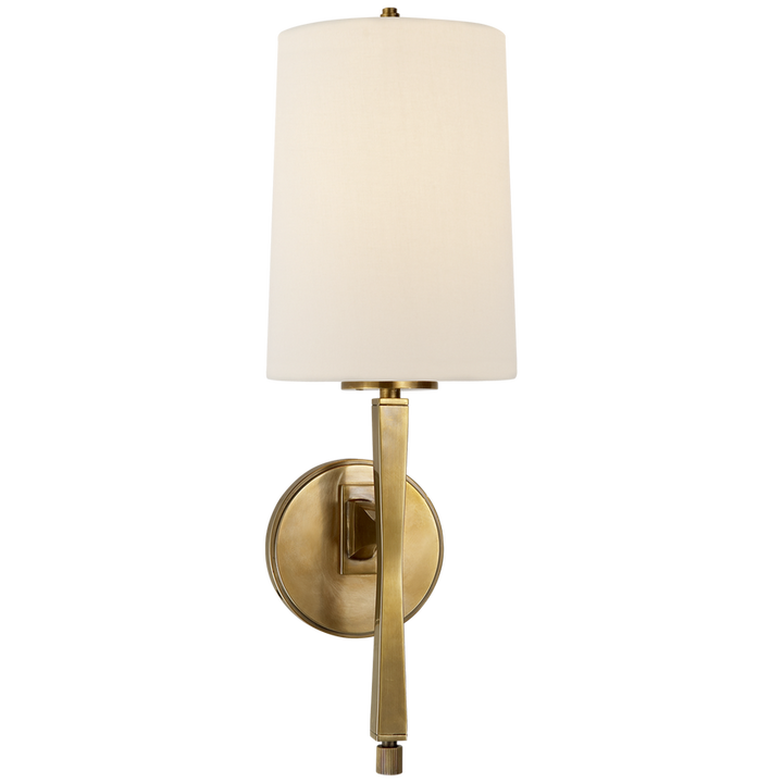 Edbra Scone-Visual Comfort-VISUAL-TOB 2740HAB-L-Wall LightingHand-Rubbed Antique Brass-Linen-7-France and Son