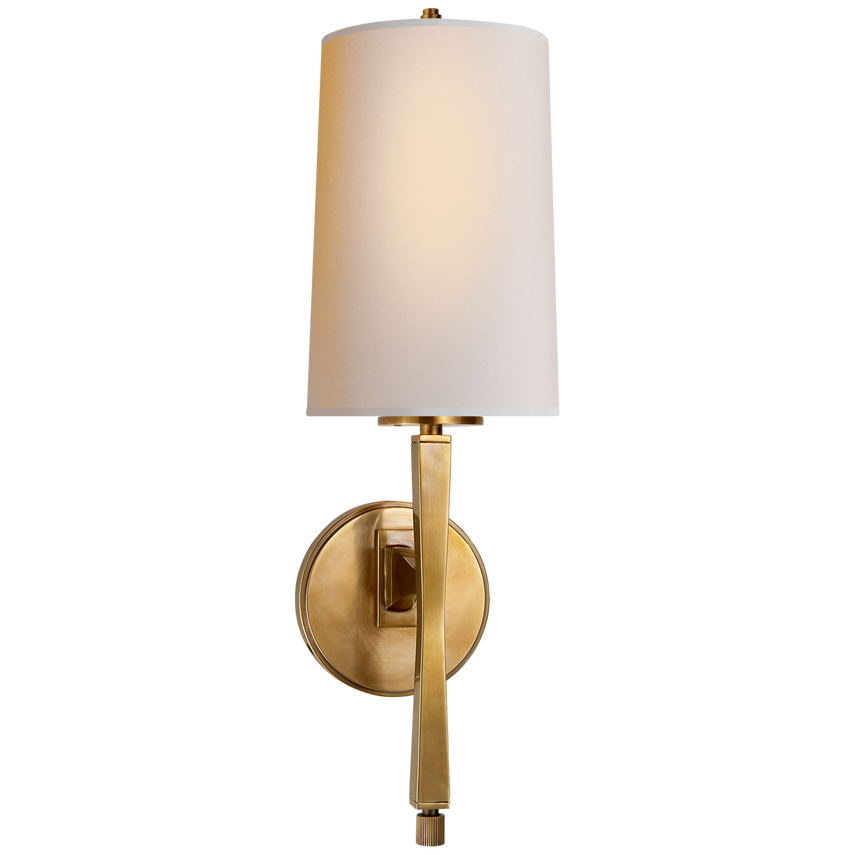 Edbra Scone-Visual Comfort-VISUAL-TOB 2740HAB-NP-Wall LightingHand-Rubbed Antique Brass-Natural Paper-8-France and Son