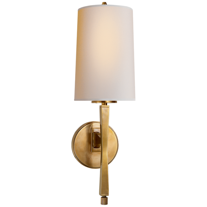 Edbra Scone-Visual Comfort-VISUAL-TOB 2740HAB-NP-Wall LightingHand-Rubbed Antique Brass-Natural Paper-8-France and Son