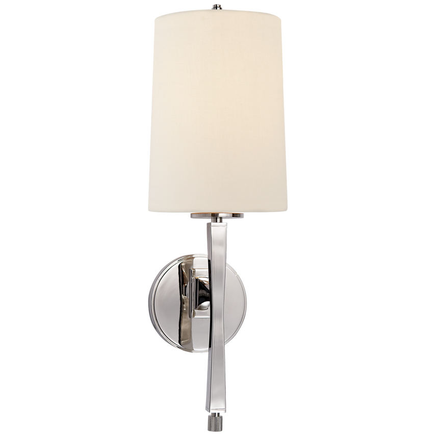 Edbra Scone-Visual Comfort-VISUAL-TOB 2740PN-L-Wall LightingPolished Nickel-Linen-9-France and Son