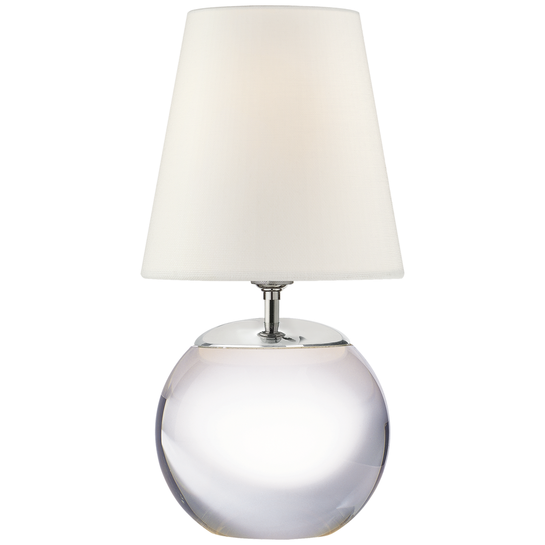 Tea Accent Lamp-Visual Comfort-VISUAL-TOB 3014CG-L-Table LampsRound-Crystal-Linen-6-France and Son