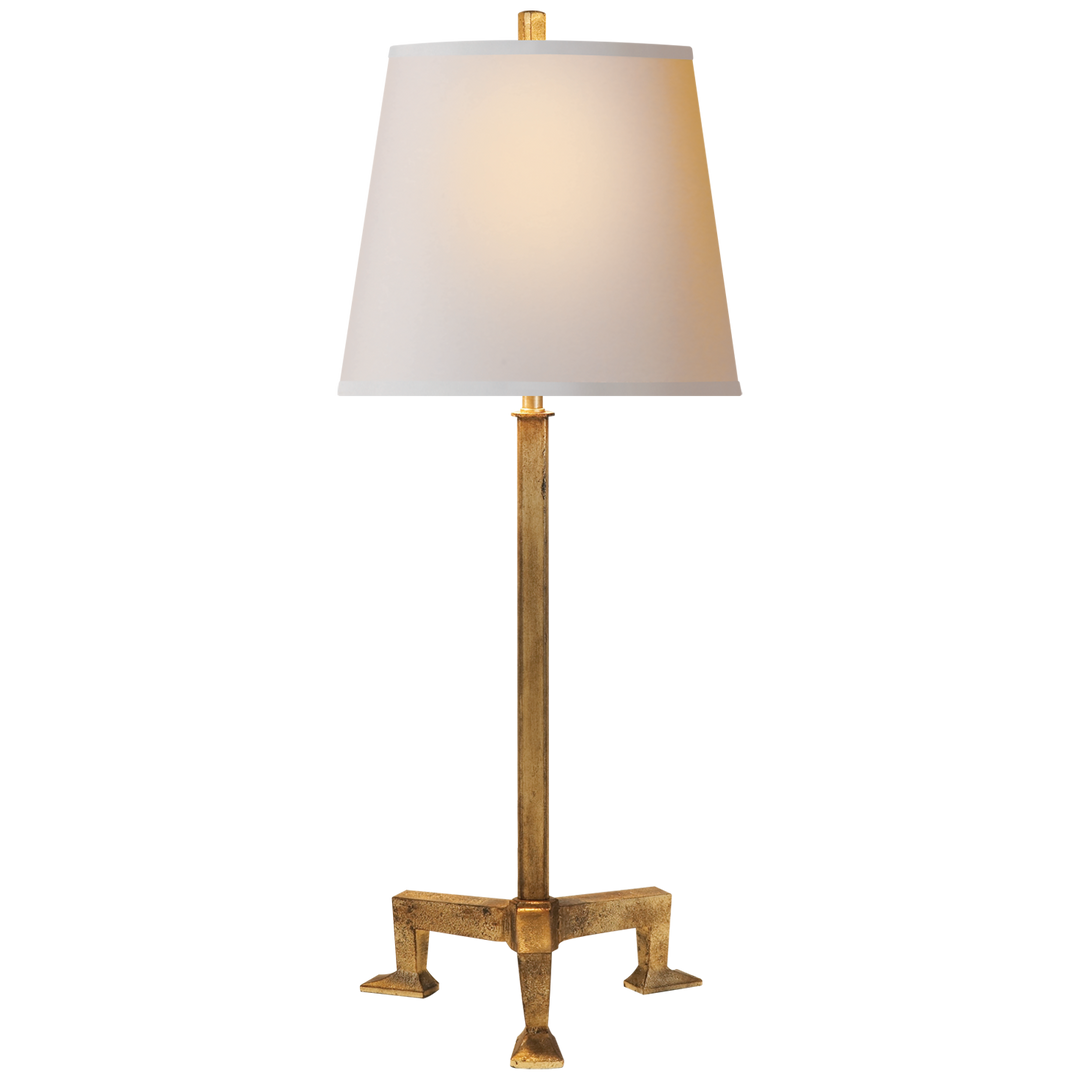 Parisians Buffet Lamp-Visual Comfort-VISUAL-TOB 3152GI-NP-Table LampsGilded Iron-Natural Paper Shade-4-France and Son