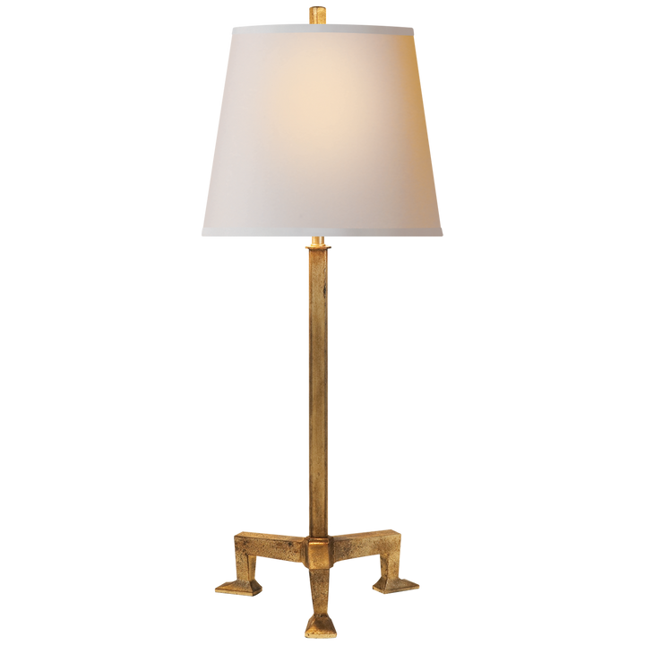 Parisians Buffet Lamp-Visual Comfort-VISUAL-TOB 3152GI-NP-Table LampsGilded Iron-Natural Paper Shade-4-France and Son