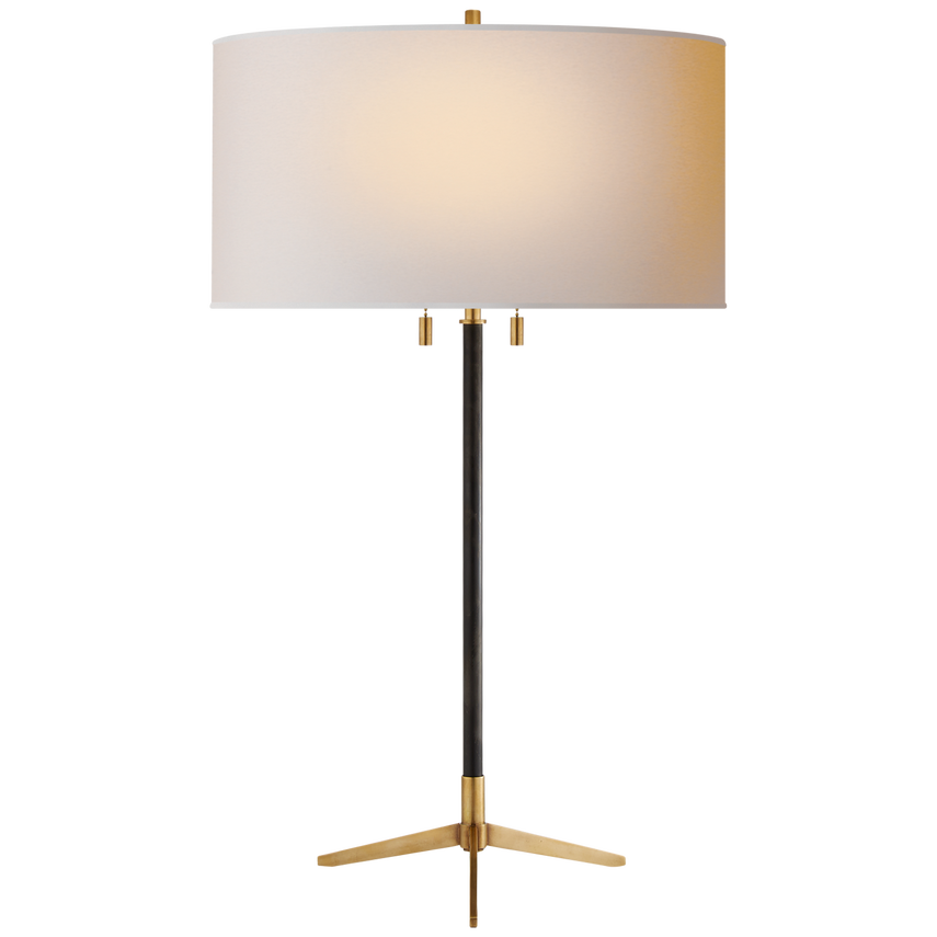 Carol Table Lamp-Visual Comfort-VISUAL-TOB 3194BZ/HAB-NP-Table LampsBronze and Hand-Rubbed Antique Brass-Natural Paper Shade-2-France and Son